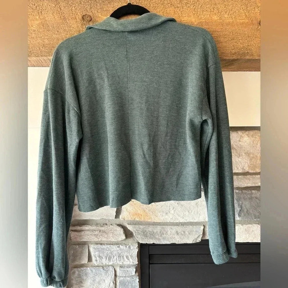 Altar'd State Top S Crop Polo Oversized Boxy Preppy Grunge Retro Relaxed - Picture 2 of 7